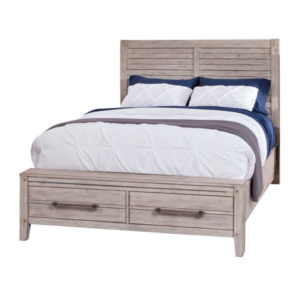 2810 Aurora 3 Pc Bedroom Set- Queen Panel Bed W/ Storage Fb, Dresser, Mirror