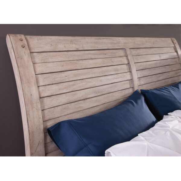 2810 Aurora King Complete Sleigh Bed W/ Storage Footboard