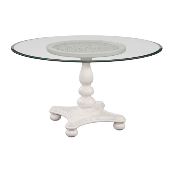 3910 Rodanthe 54" Pedestal Glass Top Table