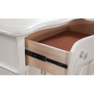 3910 Rodanthe 4 Pc Panel Bedroom Set - Queen Bed, Dresser, Mirror, Three Drawer Nightstand