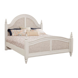 3910 Rodanthe 4 Pc Woven Bedroom Set - Queen Bed, Dresser, Mirror, Three Drawer Nightstand