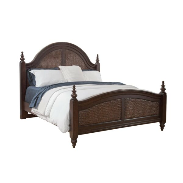 3 Pc Woven Bedroom Set - Queen Bed, Dresser, Mirror