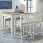 17_8510dining_Gathering Table no leaf_4 counter ht white chairs_RS